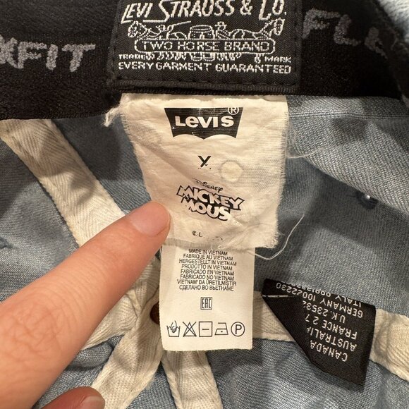 Levi’s X Disney Collection Baseball Cap  Exclusive, Denim Mickey Mouse Hat - Picture 3 of 5